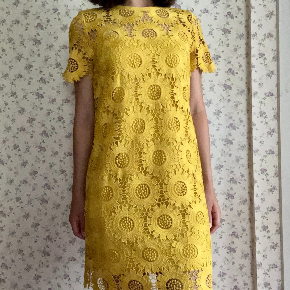 Floral Crochet Shift Dress
